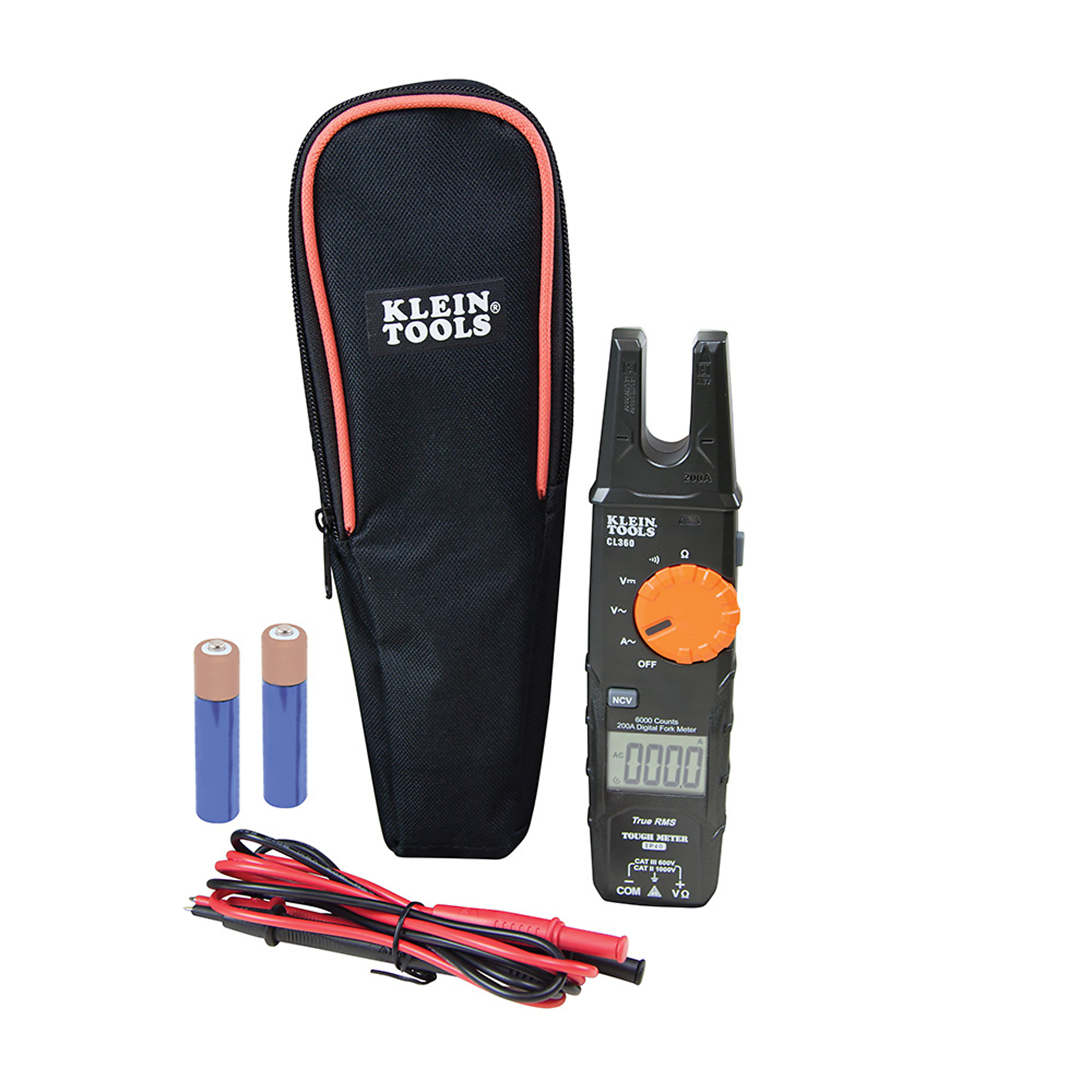 Electrical Tester, Open Jaw Fork Meter, AC Auto-Ra, Model# CL360
